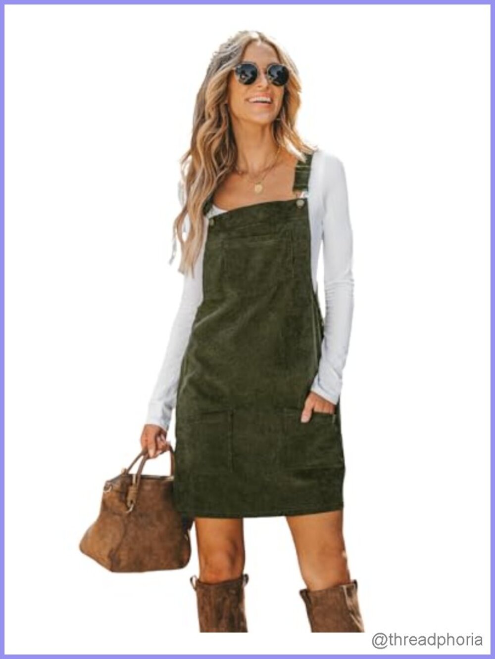 Women Corduroy Square Neck Wide Strap Overall Mini Dress S